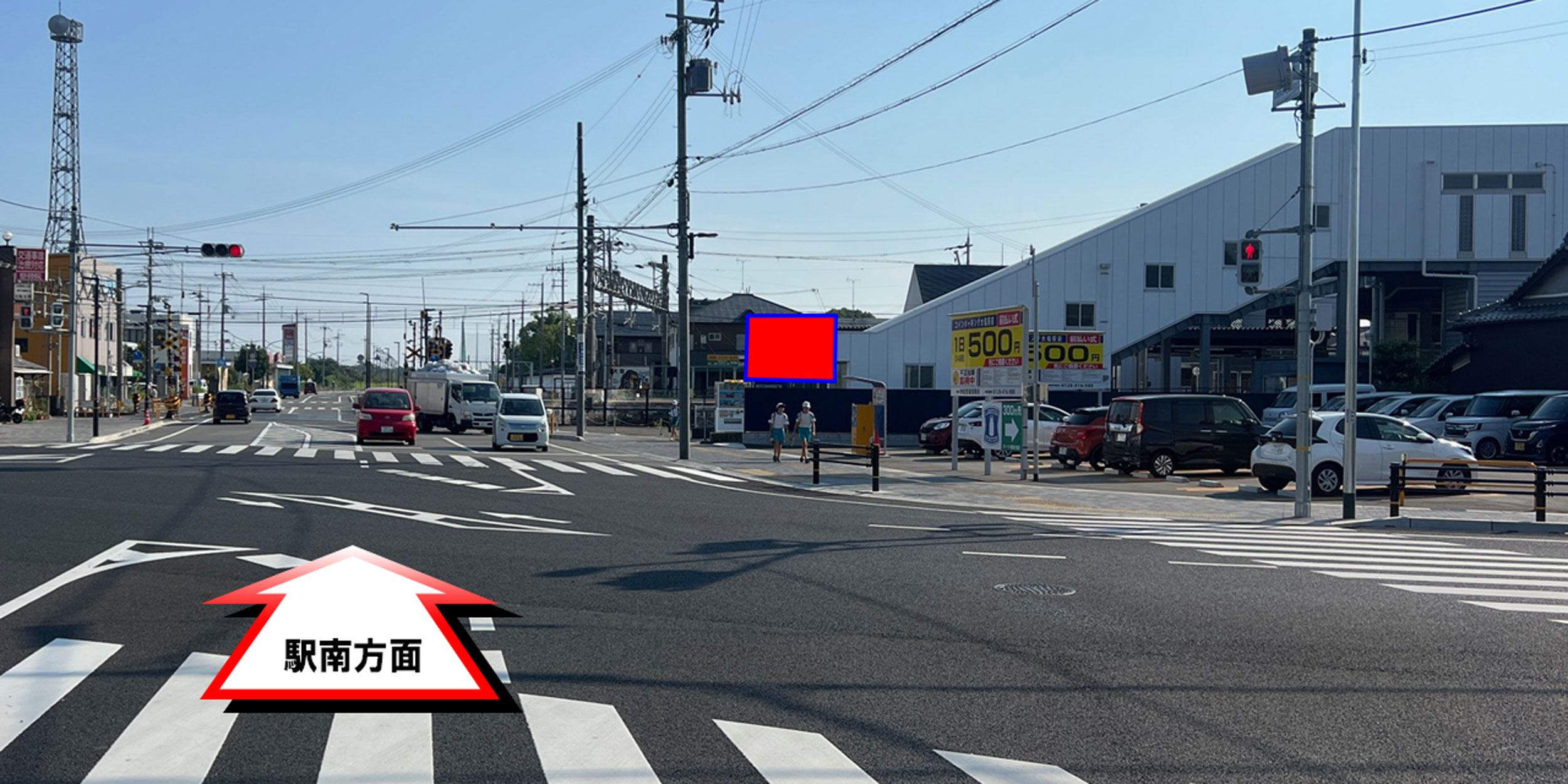 24004-2　姫路市大塩町　駅前駐車場内　北向きの現地写真